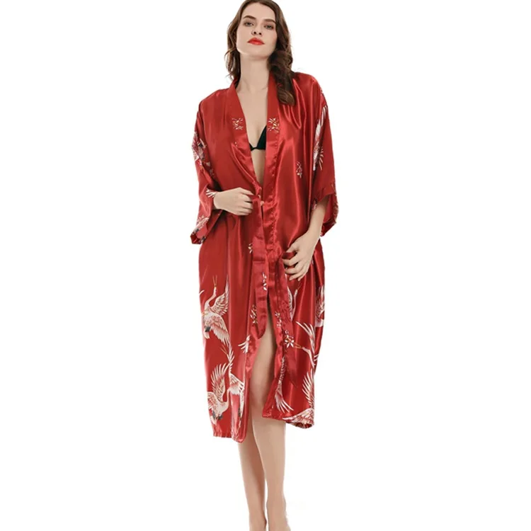 

10 Colors Rayon Long Robe Women's Pajamas Sexy Bathrobe Dressing Gowns For Women Bride Bridesmaid Wedding Robes Sexy Sleepwear