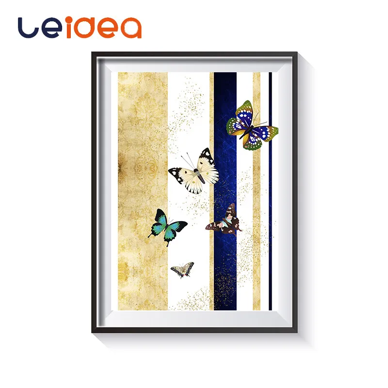 

Nordic Style Framed DIY Painting By Numbers Butterfly Acrylic Painting Modern Picture Home Decor For Living Room 40x50cm