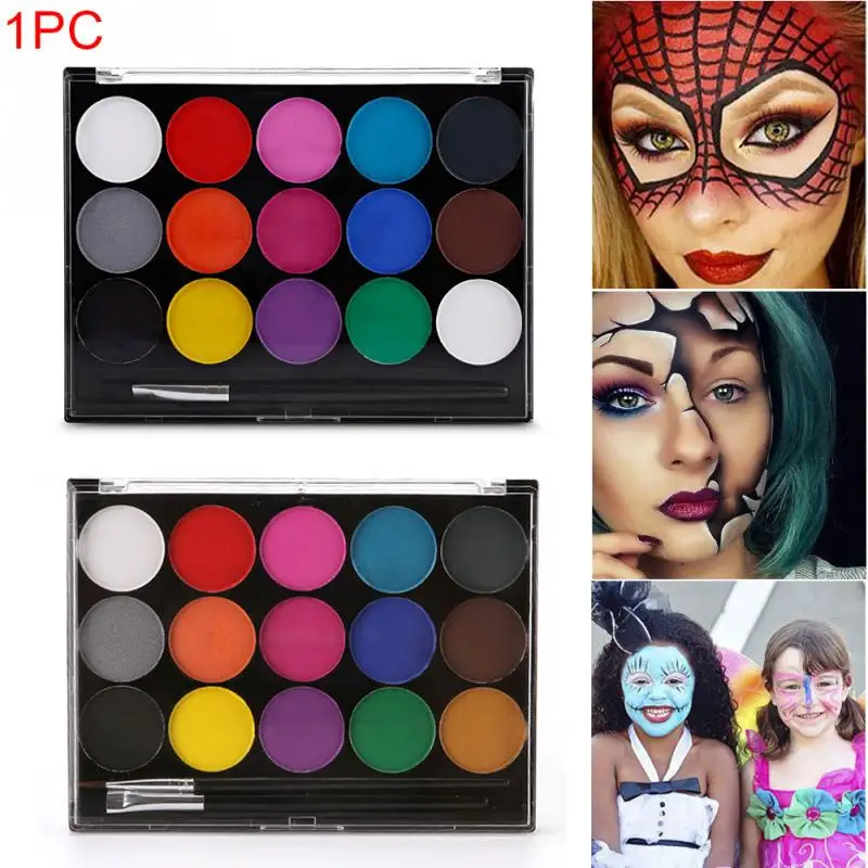 

15 Colors Face Body Paint Pigment Makeup Cosmetic Drawing Safe Use Water-Soluble Fancy bonded lasting body painting show