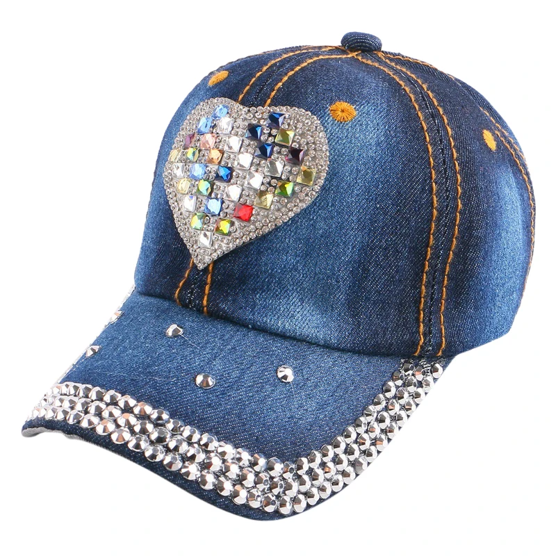 Новые модные летние детские джинсовые Снэпбэк кепки в форме сердца с персонажами