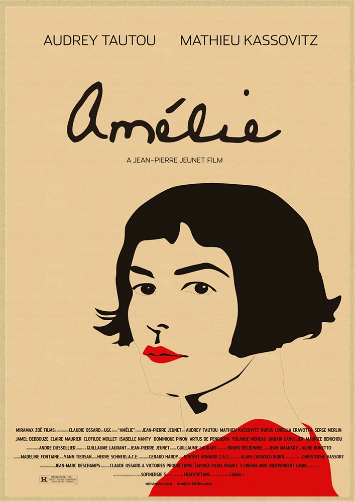 Классический фильм Amelie Ретро плакат, крафт-бумага настенная бумага настенные декоративные картины ВИНТАЖНЫЙ ПЛАКАТ