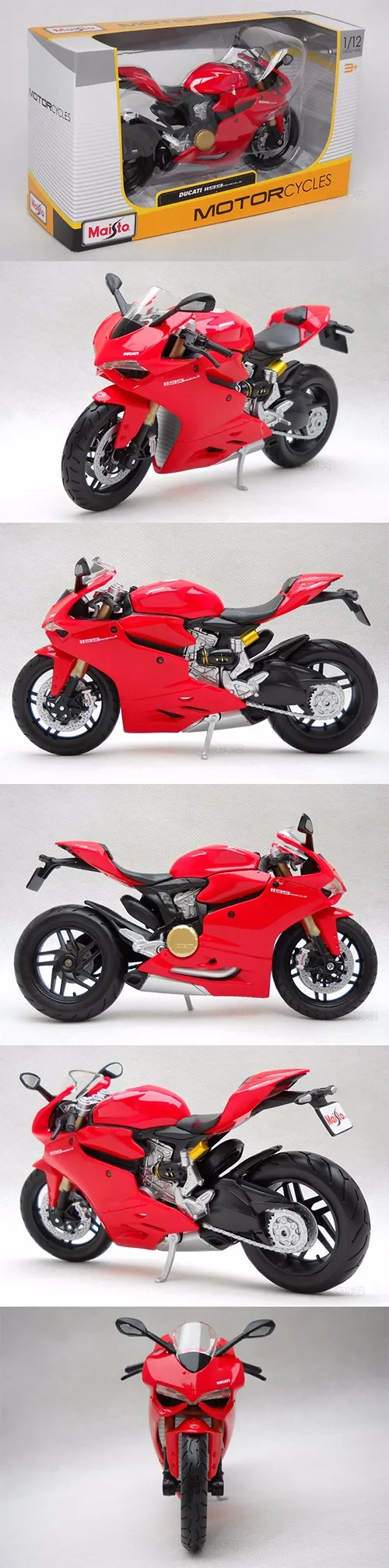 MAISTO модель мотоцикла Ducati 1199 красный 1:12 Масштаб мотоцикл литой металлический велосипед миниатюрная гоночная игрушка для коллекции подарков