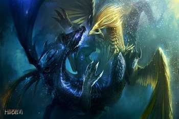

Living room home wall decoration sill fabric poster might and magic heroes 6 dragons battle wings