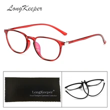 LongKeeper TR90 овальные очки Рамка для Для женщин Для мужчин очки оправы с прозрачными стеклами очки 11760
