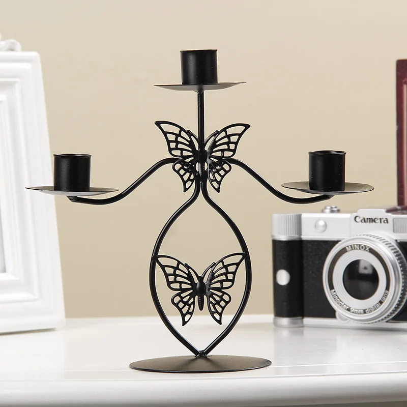 

Creative Fashion Decoration Iron Candle Holder Station Rack Wedding Decoration Romantic Stand Wedding Candlestick Candelabra