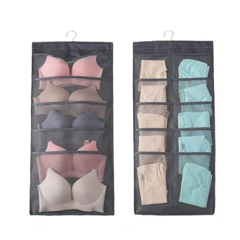 

Double sided Storage Hanging Bag Wall Type Oxford Cloth Close-fitting Clothing Reasonable Storage Hanging Bag Bra Sock Organizer