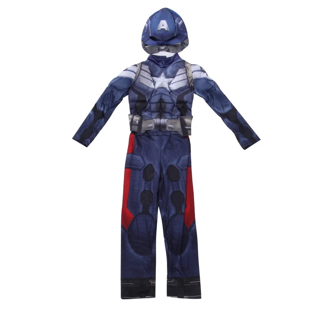 Детский маскарадный костюм «Капитан Америка»; костюм супергероя для маленьких мальчиков в стиле «Civil War»; фантазийный костюм на Хэллоуин
