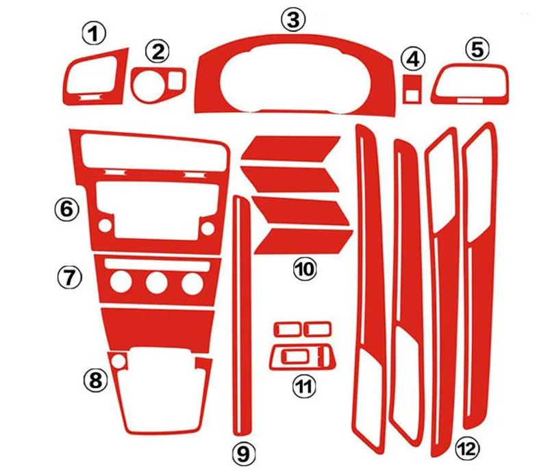 Внутренняя Центральная панель управления защитные наклейки из углеродного волокна и наклейки для автомобиля для VW Volkswagen Golf 7 MK7 аксессуары