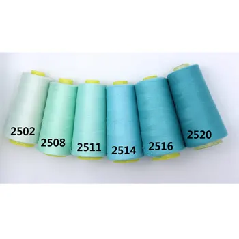 

3000 yards 40s/2 high speed sewing thread polyester sewing thread type manual line 402 -embroidery Light green series