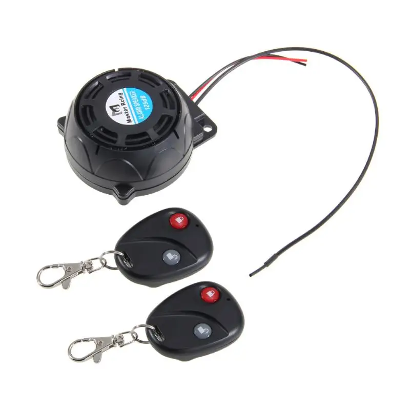 Motorcycle Anti-theft Security Alarm System Dual Remote Control Sensor 120-125dB 12V