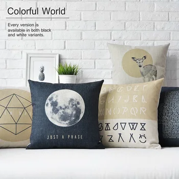 

Nordic Creative Moon Fantasy animal Pillow cushions thick linen pillowcase sofa cushion home decorative Pillows