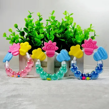 

Cartoon Baby Teether Educational Mobiles Toys Teeth Biting Baby Rattle Toy Bed Bell Silicone Handbell Jingle Birthday Gifts