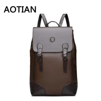 

New American Style PU Leather Backpack Men Fashion Backpacks Luggage Black Brown Bagpack Travel Escolar For Mens Young Child