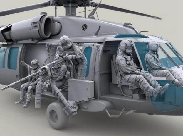 1/35 каучуковая фигурка строительный комплект США армейский вертолет штурмовая группа