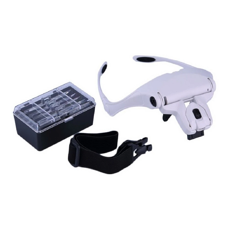

Selling1.0X 1.5X 2.0X 2.5X 3.5X 5 Lens Adjustable Loupe Headband with LED