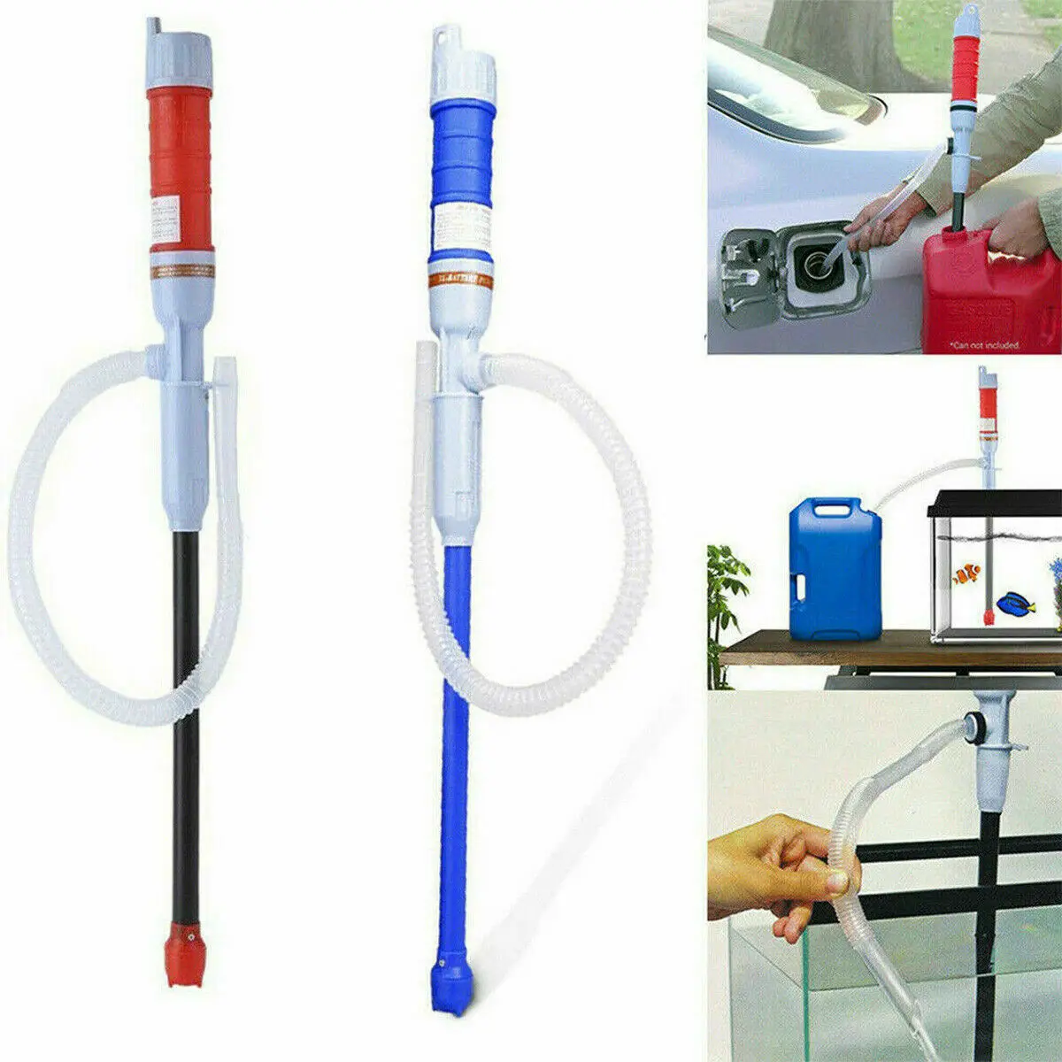 

Handheld Liquid Fuel Syphon Pump Automatic Transfer Gas Oil Water Battery Electric Supply US