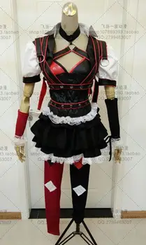 

2016 Cartoon Movie Batman Arkham Harley Quinn Helloween Carnival Cosplay Costumes Outfit Party Dress Dark Knight Suit