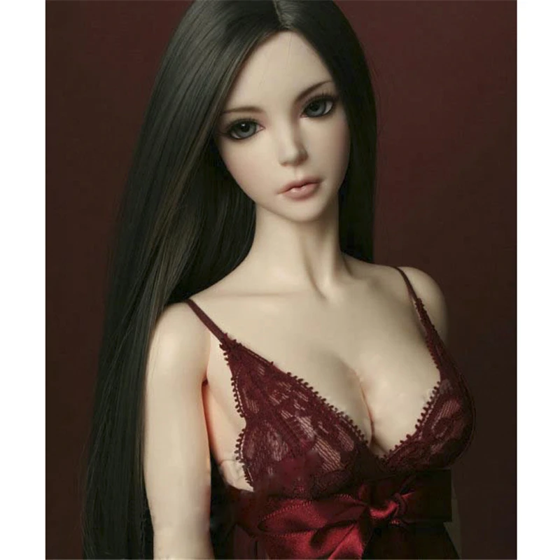 Bybrana 1/3 1/4 1/6 1/8 Bjd парик высокая Температура длинные черные прямые волосы MSD SD Yosd для куклы