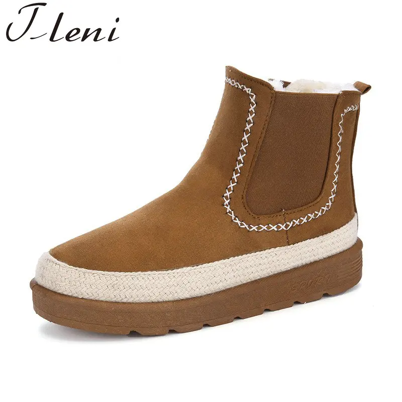 

Tleni Winter Women Fur High Top Sport Running Shoes Outdoor Warm Plush Snow Flats For Students Youth Anti-slip Sneakers ZF-18