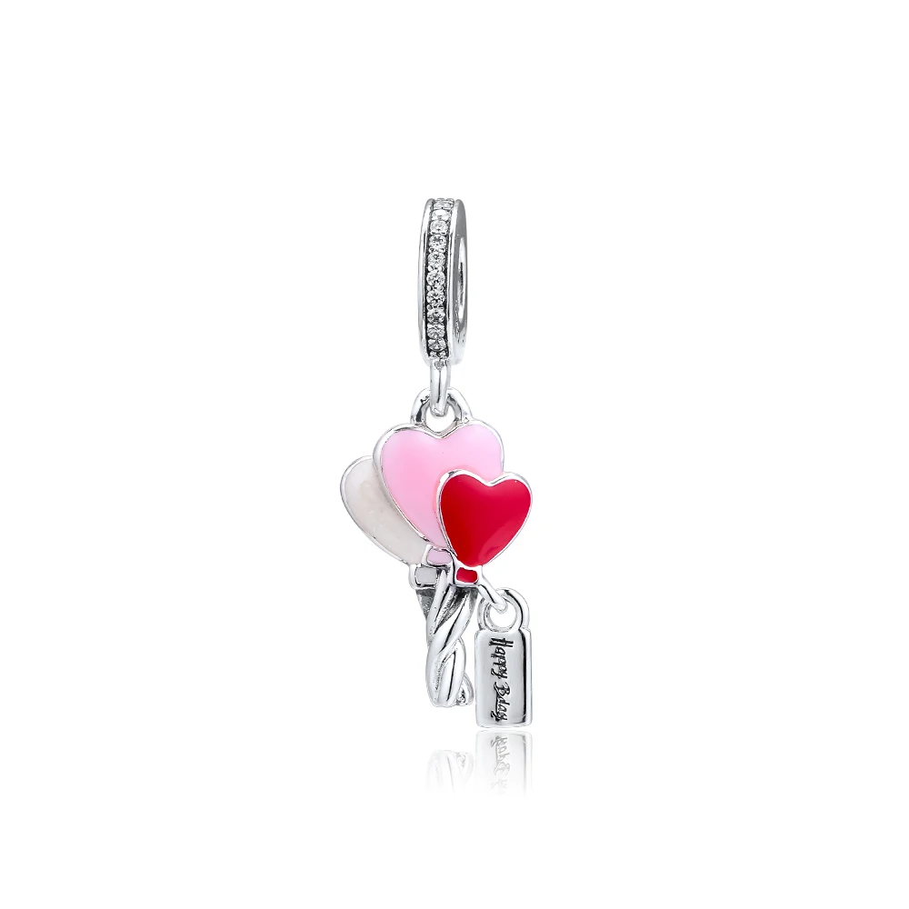 

CKK Fit Pandora Bracelet Heart Balloons Charms 925 Original Sterling Silver Charm Beads for Jewelry Making Bead Kralen Perle