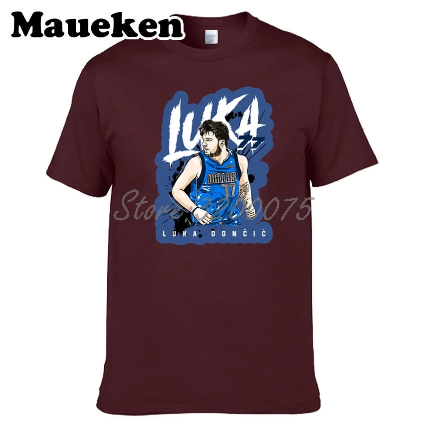 Мужская футболка Luka Doncic 77, одежда в Словении, футболка, Мужская футболка для фанатов, подарок, футболка с круглым вырезом, W19032235 - Цвет: 9