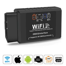 Wi-Fi OBDII ELM327 OBD2 Авто диагностический сканер совместим с iPhone, Android планшетный ПК Автомобильный диагностический считыватель кода сканирования