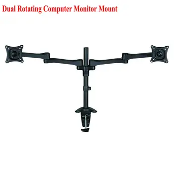 

Free shipping Computer Dual Mount Rotating Bracket Desktop Display Rack Mount Dual LCD Monitor Mount Computer Bracket YD04