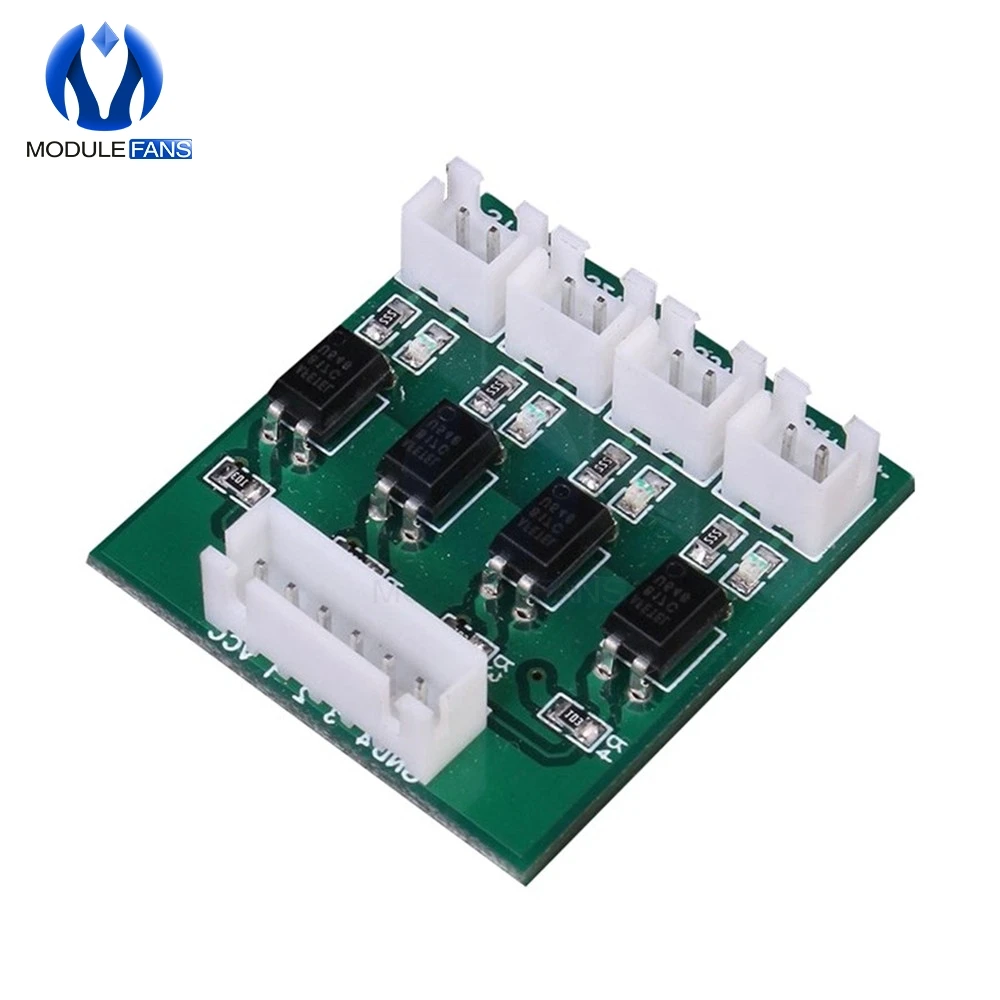 

Optical Coupler Isolation High Low Level Voltage Converter Module 4 Channel 4CH Board Low Level Valid Easy To Connect