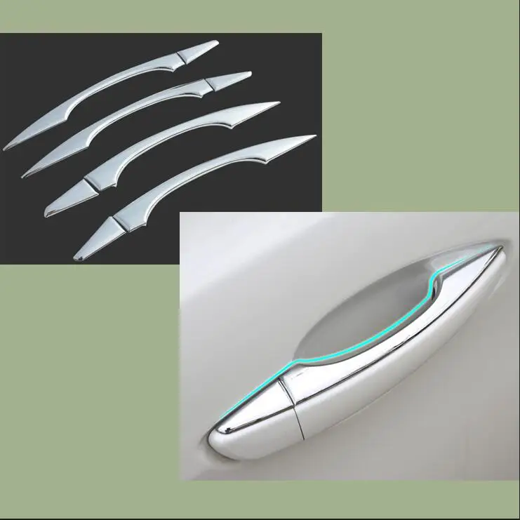 

car-styling case For Peugeot 5008 2017 ABS Chrome All Door Handle Decorative Strip Trim Accessories 8pcs/set High quality!