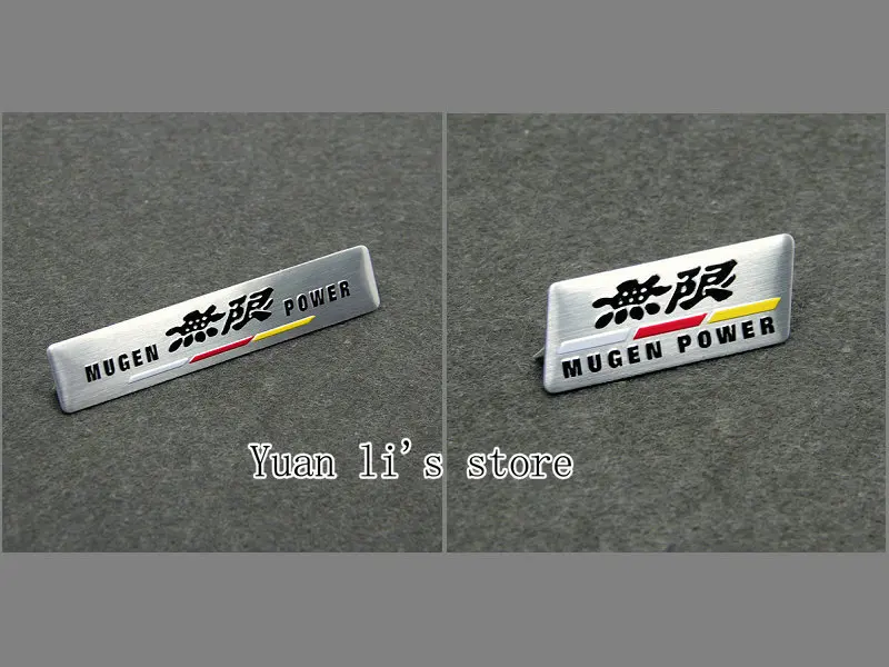 

Wholesale 10 Pcs Rectangle Mugen Power 3D Aluminum Car Body Sticker Badge Emblem 82*16.4mm/42*16mm Car Styling