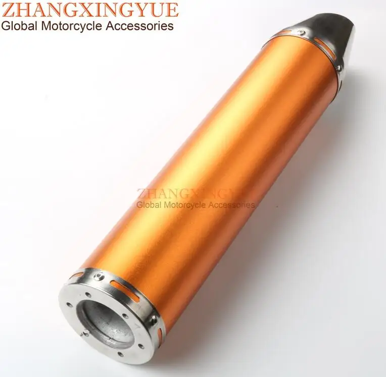 Скутер высокое качество выхлопной трубы для GY6 125cc 150cc 152QMI 157QMJ 4 штрихов 4 цвета на выбор - Цвет: Yellow muffler