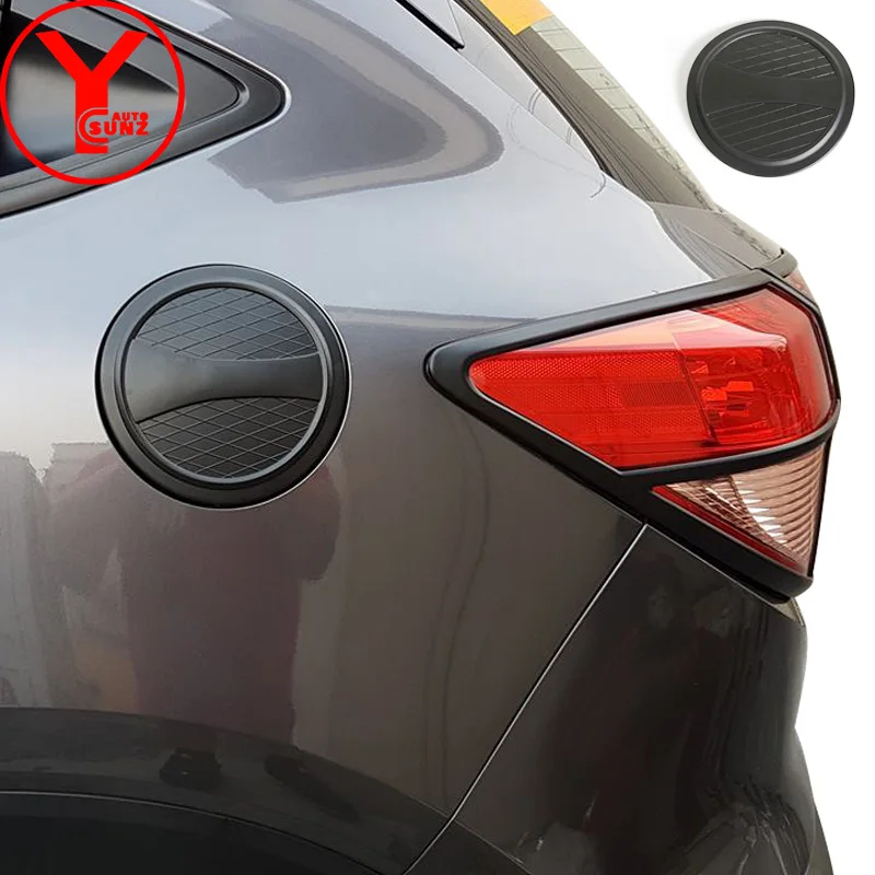 

2018 For Honda VEZEL HRV H-RV 2014 2015 2016 2017 ABS black fuel tank cover car auto parts accessories Exterior Mouldings YCSUNZ