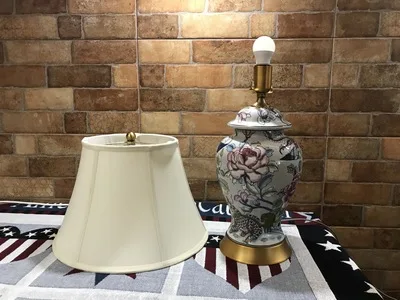 Американский Винтаж китайский пион Феникс Керамика Настольная лампа для Гостиная отеля проектор роскошный фарфор света 67 см 1695