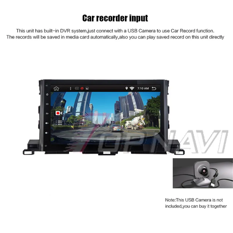 radio 2 din android For Toyota Highlander 2015