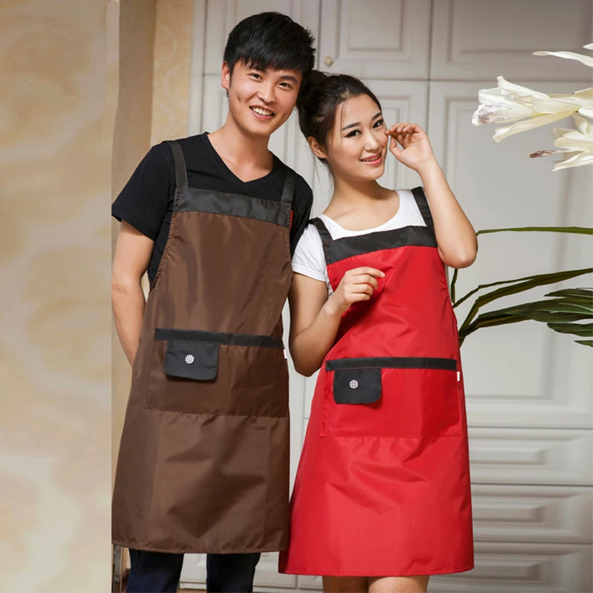 

Pvc Waterproof Adjustable Apron Bib Uniform With 2 Pockets Hairdresser Kit Salon Hair Tool Chef Waiter Kitchen Cook Tool 4 Color