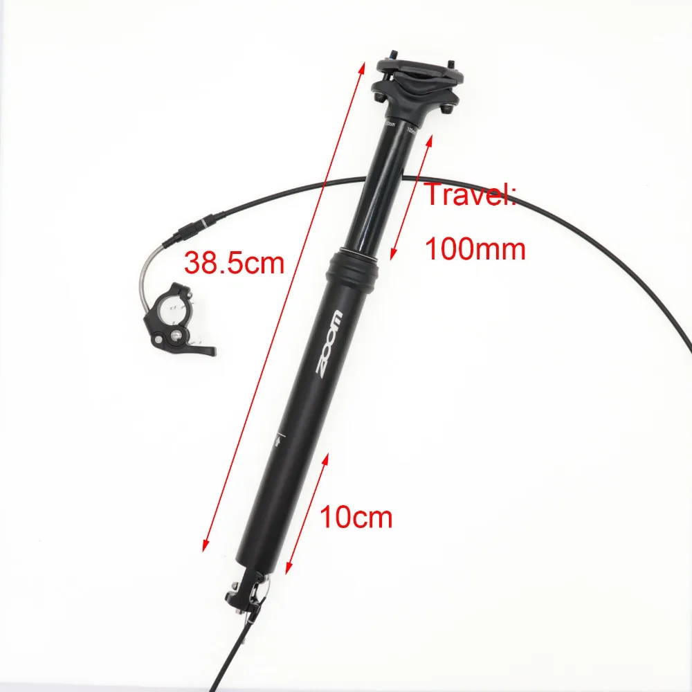 Zoom Dropper Seatpost internal Routing Height Adjustable MTB 100MM Travel bike seat post 30.9 31.6