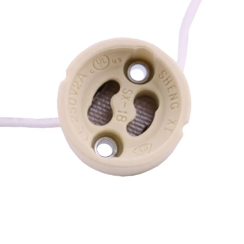 

GU10 Socket for 220 V 110 V GU 10 LED Light Lamp Halogen Bulb GU10 Base Holder Lights Sockets Wire Connector Dropship 5PCS