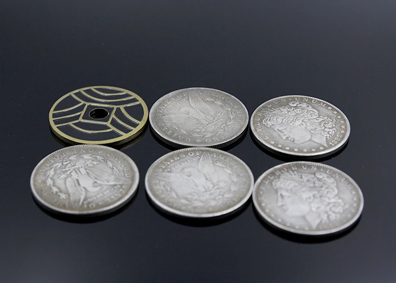SICK by Ponta The Smith (gimmick and DVD) and 6 coins ancient coins set magic tricks close-up stage street magic  toys 82143