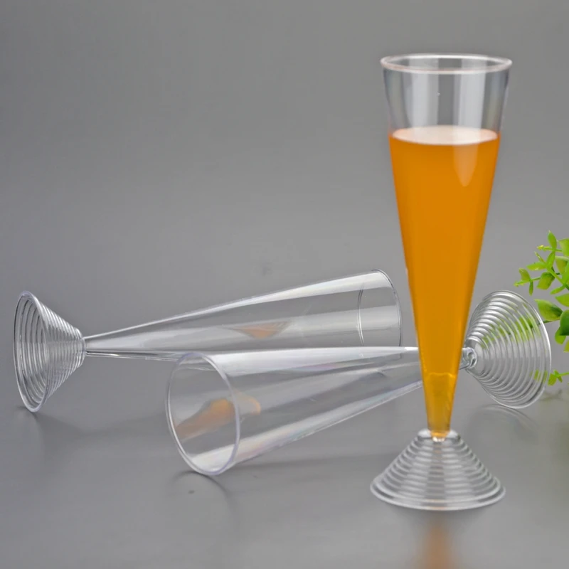 

Clear Plastic Disposable Goblet Wine Pokal Drinking Cup Cocktail Cup Party Kitchenware Supplies 12pcs/lot DEC205