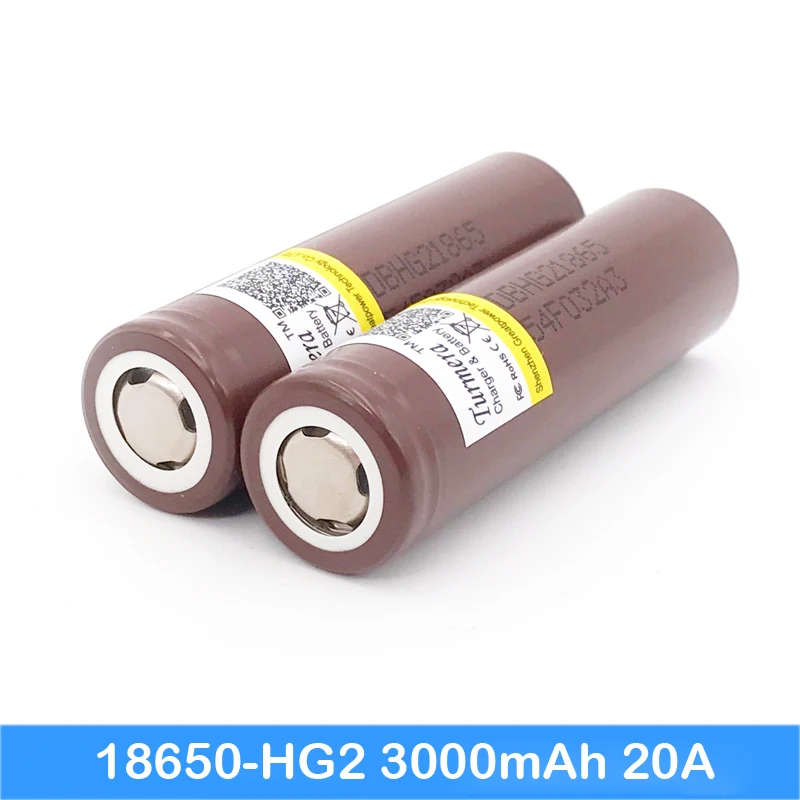 Батарея 18650 hg2 3000mah 20a мод батареи для отверток Turmera батарея jun5|Перезаряжаемые