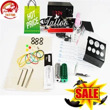 Дешевые профессиональные полный набор татуировки 8 обмоток катушки комплект тату-машинки для начинающих тела Татто искусство PTK-915-5E