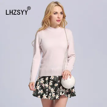 

LHZSYY New Autumn and Winter Sweater Women Short Fashion Cashmere Sweater Loose Wild Wool knit pullovers O-Neck Shirt Soft warm