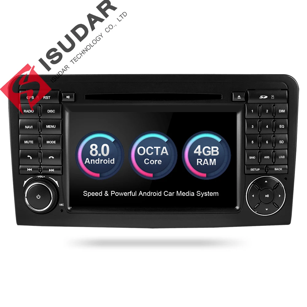 Isudar font b Car b font Multimedia Player GPS Android 8 0 2 Din For Mercedes