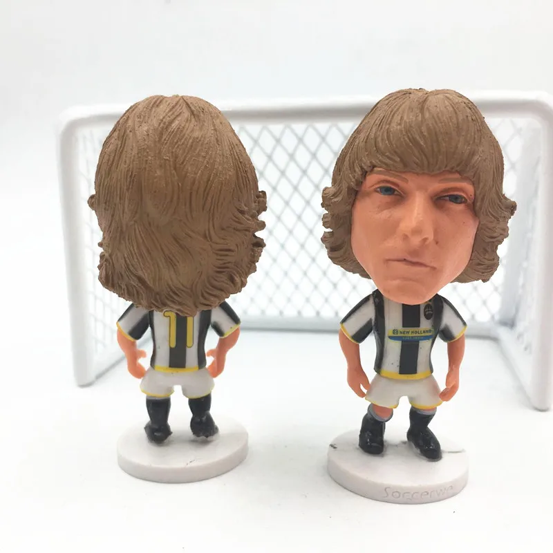 

Soccerwe Cartoon Soccer Star Figurines JUV# 11# Pavel Nedved Doll Puppets Children Toy Gift