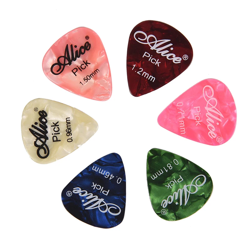6Pcs/lot Guitar Picks Thickness 0.46/0.71/0.81/0.96/1.20/1.50mm Random