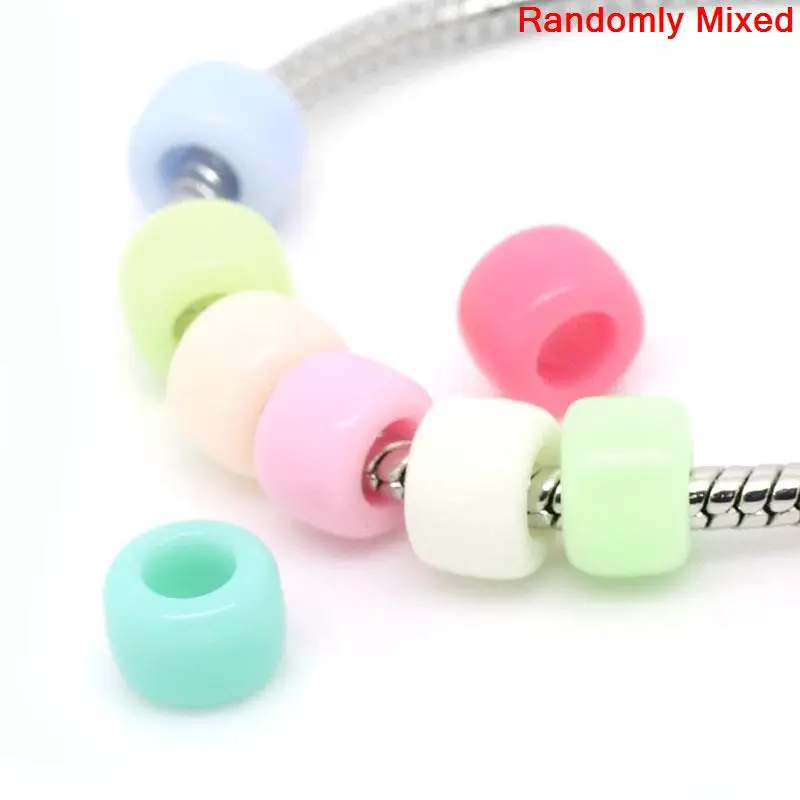 DoreenBeads акриловые разделительные бусины круглые смешанные около 8 мм (3/8 дюйма) x 6