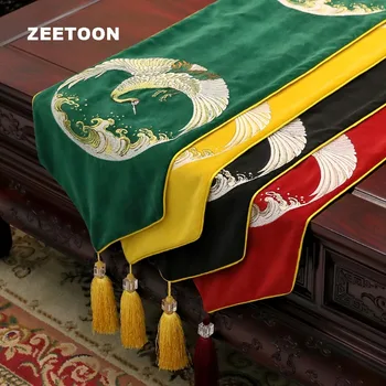 

Chinese Style Flannel Zen Table Runner Tea Ceremony Accessories Tablecloth Tea Napkins Long Mats / Home Placemat Hotel Bed Flag