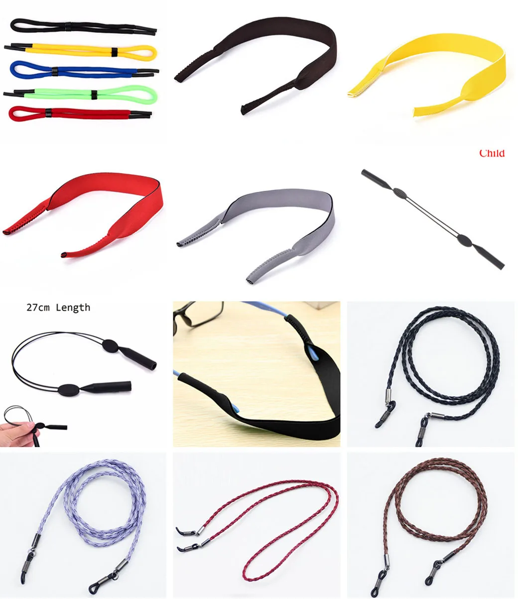 

Colorful Leather Glasses Neck Strap String Rope Band Leather Eyeglass Cord Adjustable End Glasses Holder For Eyeglass Glasses