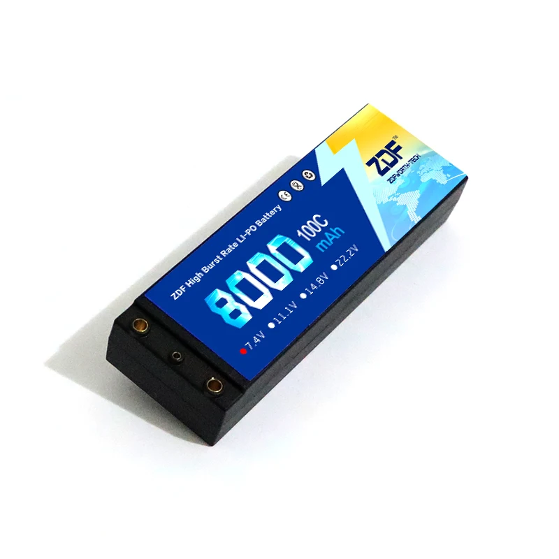 ZDF RC Car Lipo Battery 2S 2P 7 4 V 8000mah 100C Max 200C Hard чехол для самолета Traxxas Truck Support оптом|Детали и