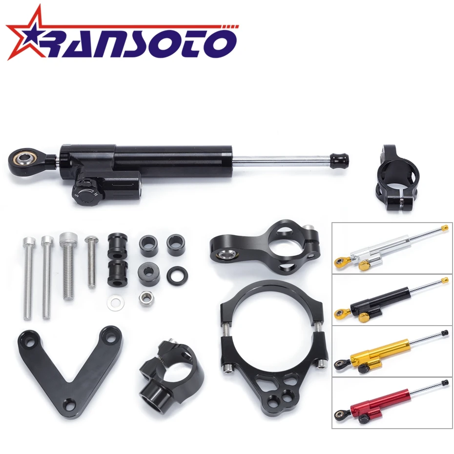 

RANSOTO Motorcycle Steering Damper Stabilizerlinear Linear Stabilizer Bracket kit For DUCATI 848 DUCATI848 2008-2010